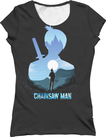 Women's T-Shirt 3D - Chainsaw Man 9 - Mfest