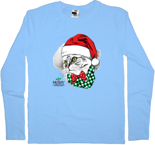 Men's Longsleeve Shirt - Merry christmas cat - Mfest