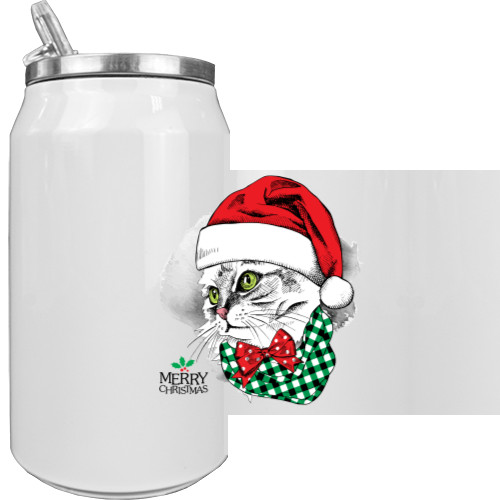 Aluminum Can - Merry christmas cat - Mfest