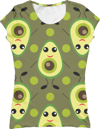 Women's T-Shirt 3D - Avocado 2 - Mfest