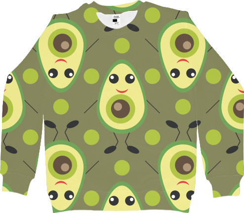 Men's Sweatshirt 3D - Avocado 2 - Mfest