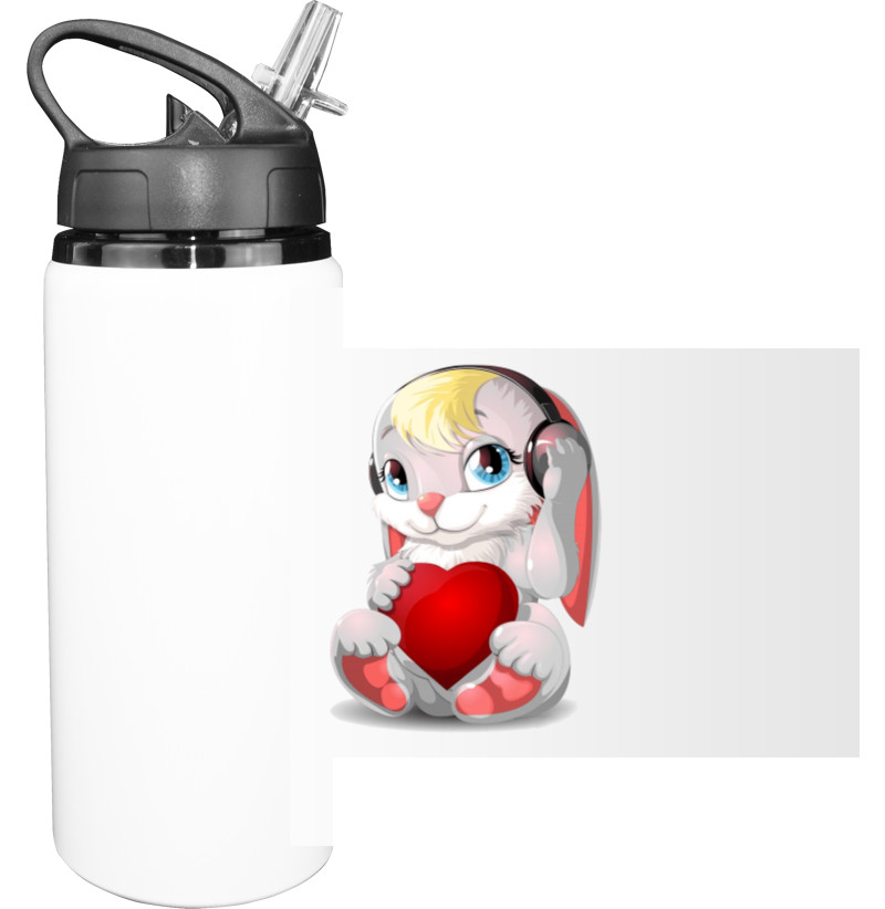 Sport Water Bottle - Зайчик із серцем - Mfest