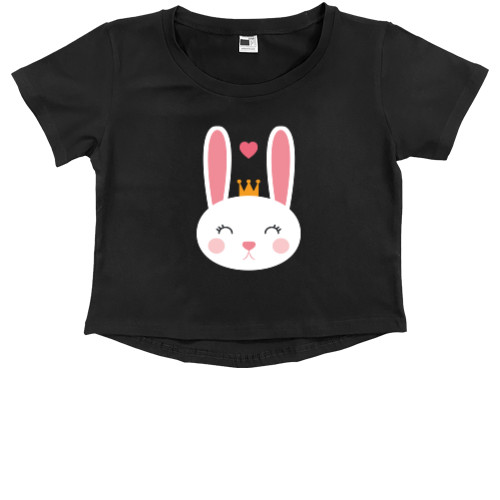 Kids' Premium Cropped T-Shirt - Зайчик у короні - Mfest