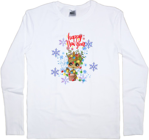 Men's Longsleeve Shirt - Happy new year Грут - Mfest