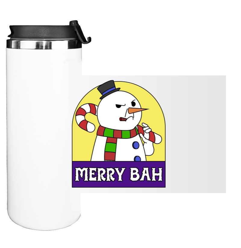 Water Bottle on Tumbler - Merry bah - Mfest