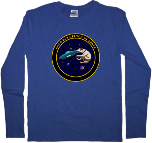 Men's Longsleeve Shirt - GOOD BOYS FETCH IN SPACE - Mfest