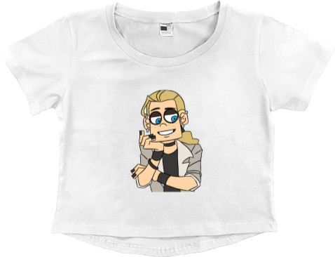 Women's Cropped Premium T-Shirt - Metal family Dee - Mfest