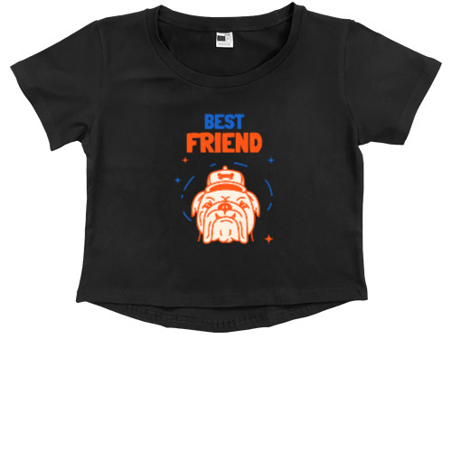 Kids' Premium Cropped T-Shirt - BEST FRIEND - Mfest