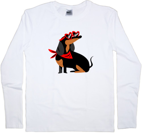 Kids' Longsleeve Shirt - Такса в окулярах - Mfest