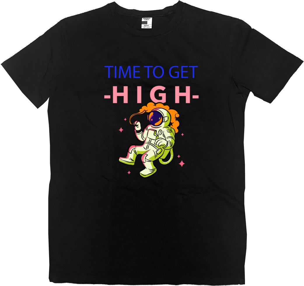 Футболка Преміум Чоловіча - TIME TO GET HIGH - Mfest