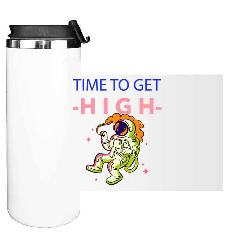 Water Bottle on Tumbler - TIME TO GET HIGH - Mfest