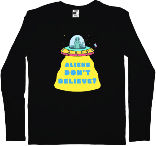 Men's Longsleeve Shirt - ALIENS DON'T BELIEVE? - Mfest