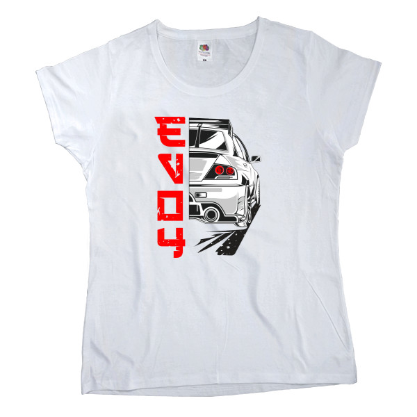 Women's T-shirt Fruit of the loom - Mitsubishi Lancer Evolution 4 - Mfest