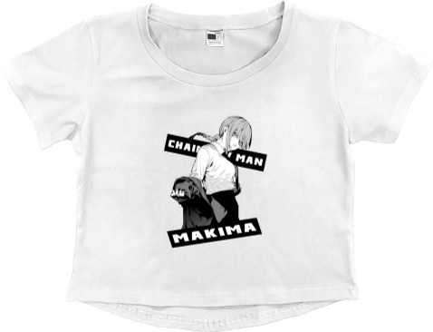 Women's Cropped Premium T-Shirt - Makima Chainsaw Man 2 - Mfest