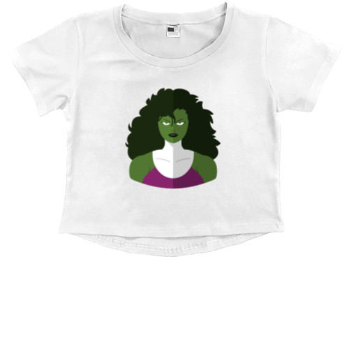 Kids' Premium Cropped T-Shirt - SHE-HULK 2 - Mfest