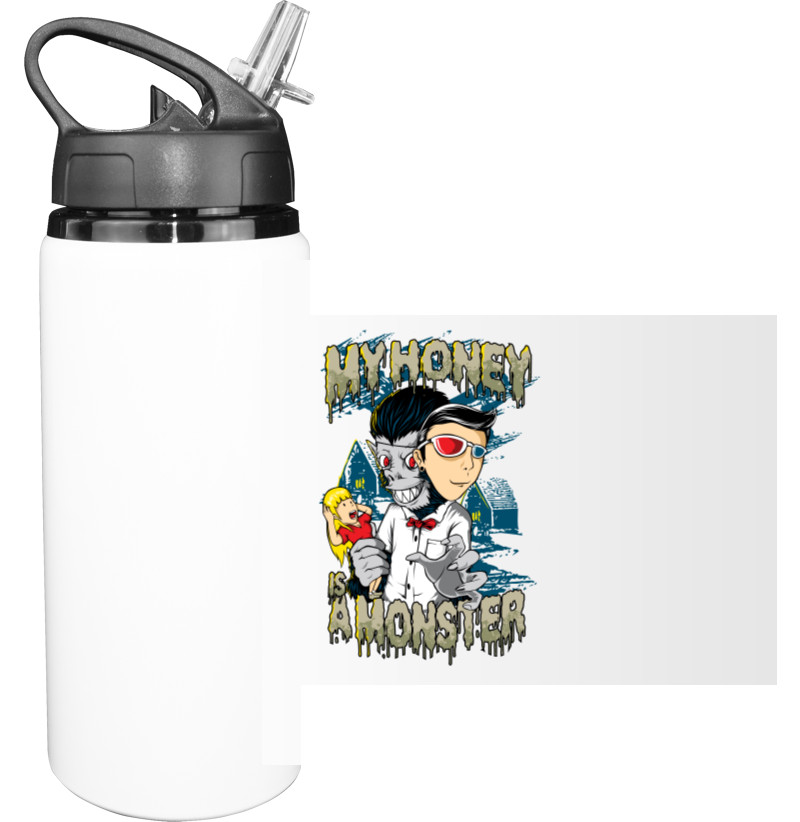 Sport Water Bottle - My honey is a monster - Mfest