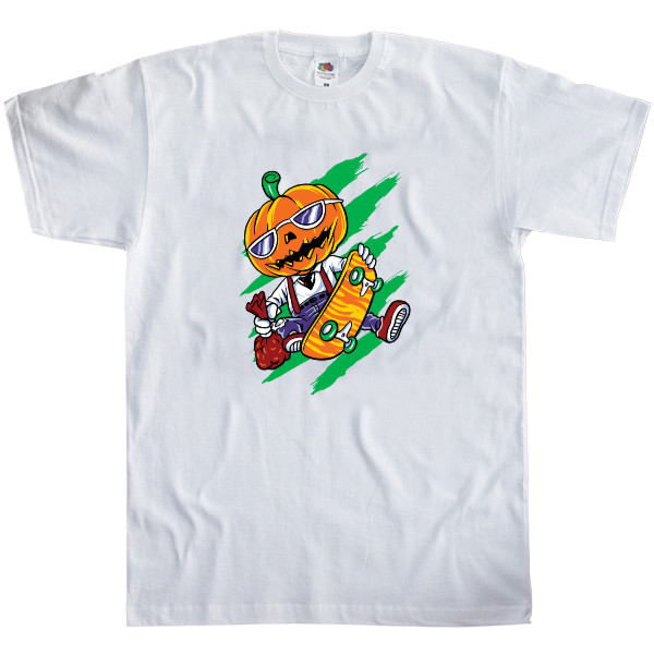 Kids' T-Shirt Fruit of the loom - Гарбуз на скейті - Mfest