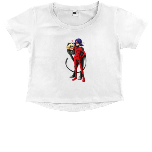 Kids' Premium Cropped T-Shirt - Леді Баг та Супер-Кіт - Mfest