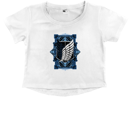 Kids' Premium Cropped T-Shirt - Атака на титанов 12 - Mfest