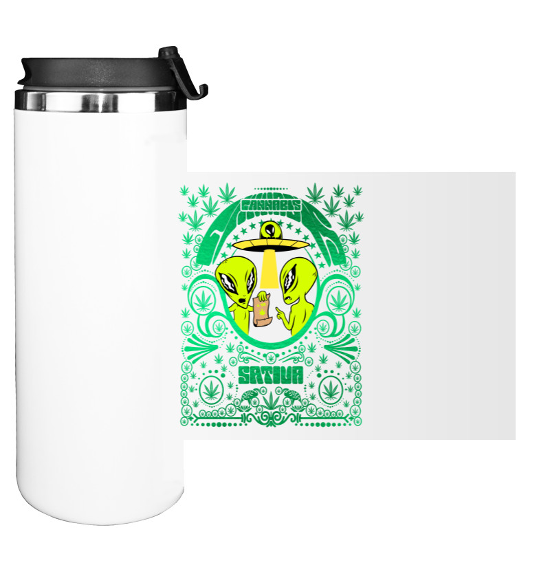 Water Bottle on Tumbler - Cannabis НЛО - Mfest