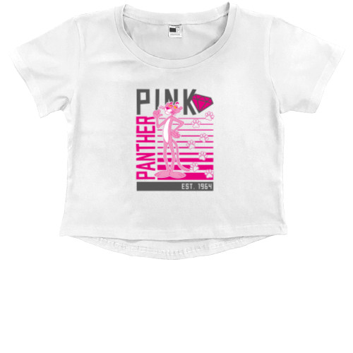 Kids' Premium Cropped T-Shirt - Рожева пантера - Mfest