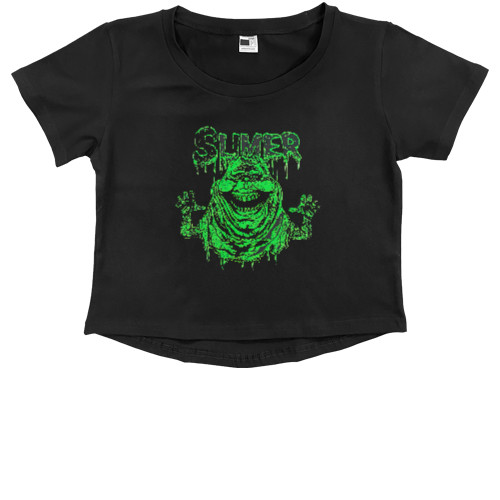 Kids' Premium Cropped T-Shirt - Slimer - Mfest