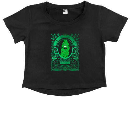 Kids' Premium Cropped T-Shirt - Rick Cannabis - Mfest