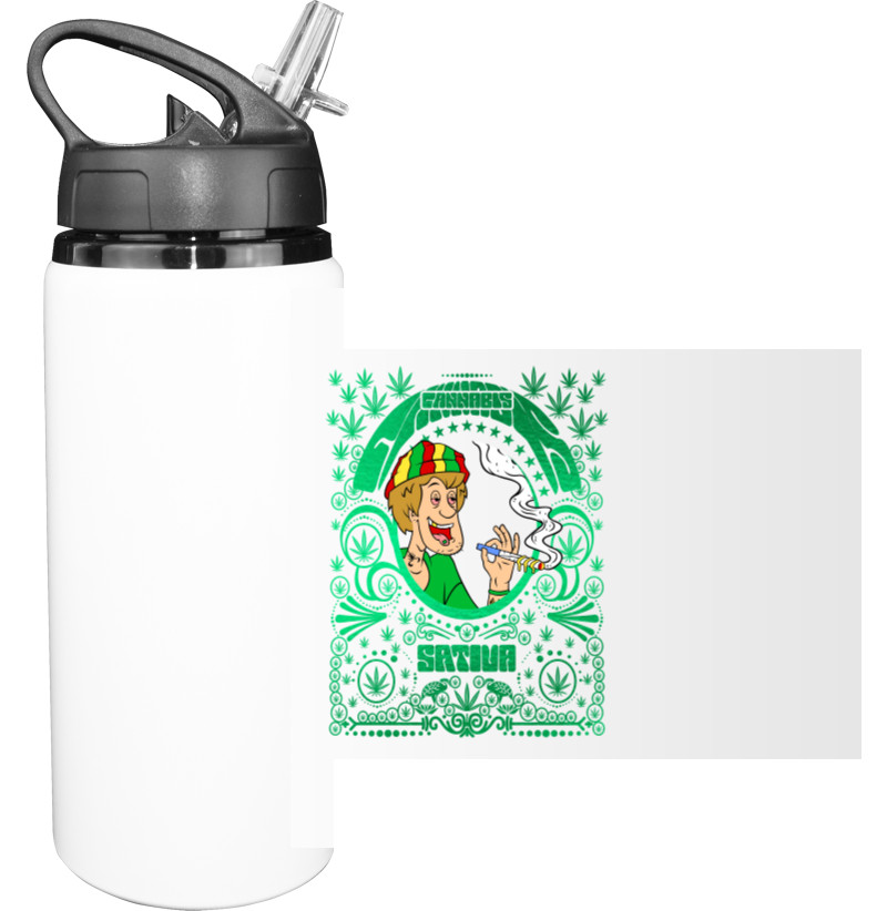 Sport Water Bottle - Shaggy Cannabis - Mfest