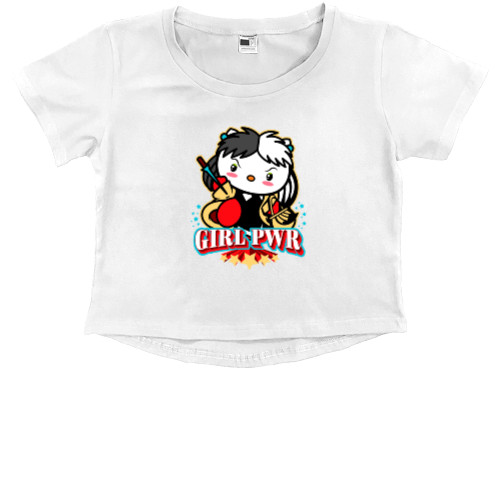 Kids' Premium Cropped T-Shirt - KITTY 5 - Mfest