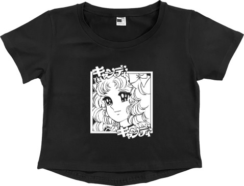 Women's Cropped Premium T-Shirt - CANDY CANDY 2 - Mfest