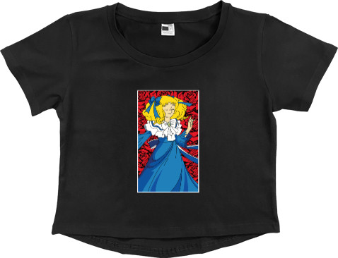 Women's Cropped Premium T-Shirt - Candy Candy - Mfest