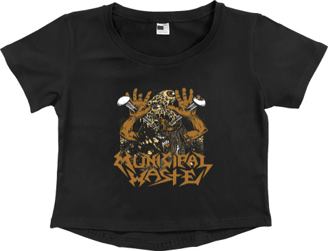 Women's Cropped Premium T-Shirt - Municipal Waste - Mfest