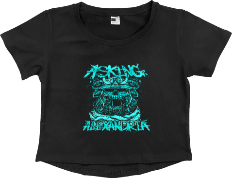 Women's Cropped Premium T-Shirt - Asking Alexandria 2 - Mfest