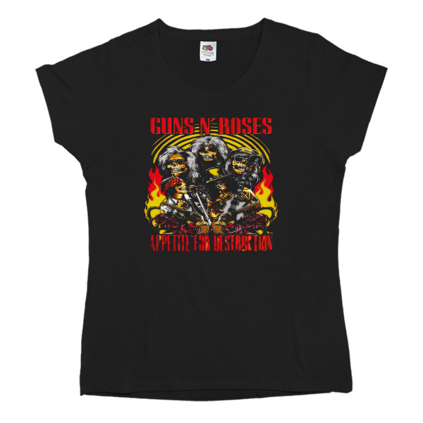 Women's T-shirt Fruit of the loom - Guns n Roses - Mfest