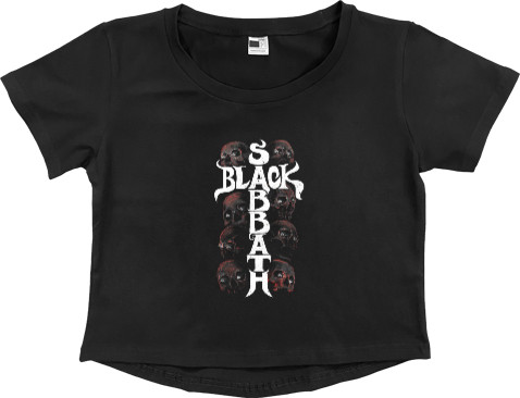 Women's Cropped Premium T-Shirt - Black Sabbath 4 - Mfest