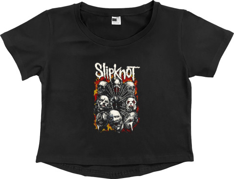 Women's Cropped Premium T-Shirt - Slipknot 16 - Mfest