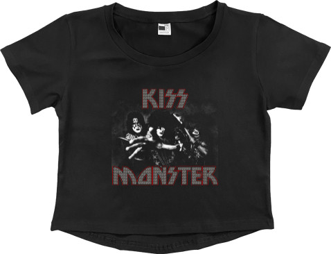 Women's Cropped Premium T-Shirt - Kiss monster - Mfest