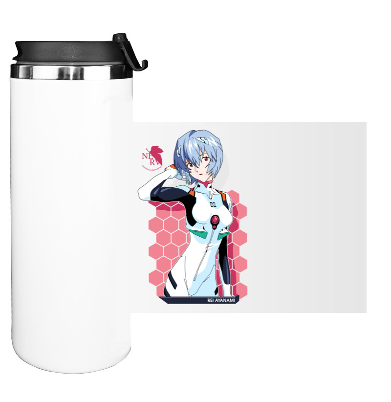 Water Bottle on Tumbler - Рей Аянами - Mfest