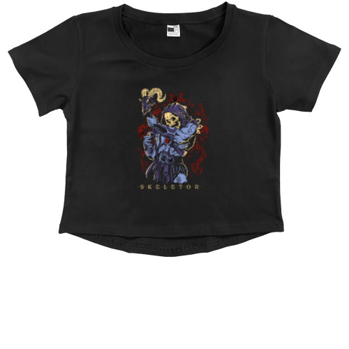 Kids' Premium Cropped T-Shirt - Skeletor - Mfest