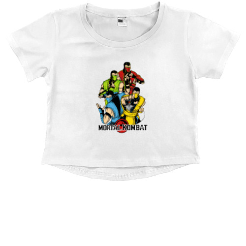 Kids' Premium Cropped T-Shirt - Mortal Kombat 22 - Mfest