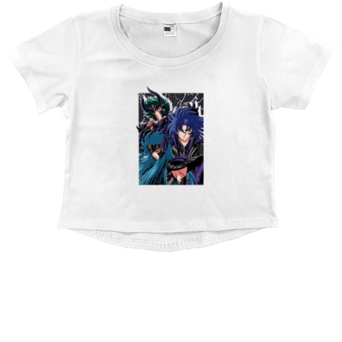 Kids' Premium Cropped T-Shirt - Лицарі Зодіаку Святий Сейя - Mfest