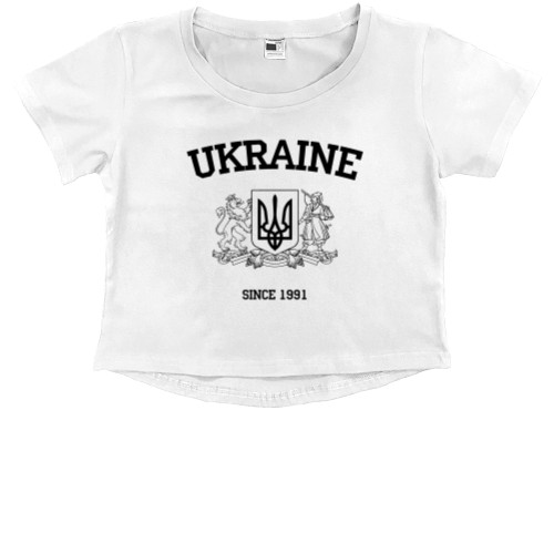 Kids' Premium Cropped T-Shirt - Україна вільна з 1991 - Mfest