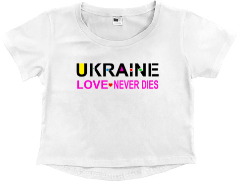 Women's Cropped Premium T-Shirt - Love Never dies - Mfest