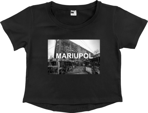 Women's Cropped Premium T-Shirt - Mariupol - Mfest