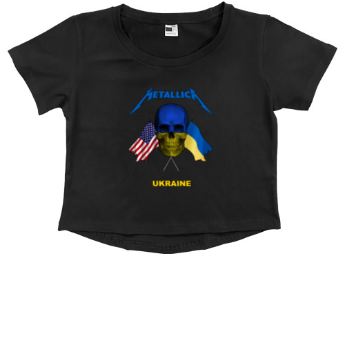 Kids' Premium Cropped T-Shirt - METALLICA UKRAINE - Mfest