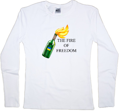 Women's Longsleeve Shirt - THE FIRE  OF  FREEDOM - Mfest