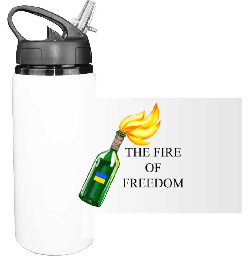 Sport Water Bottle - THE FIRE  OF  FREEDOM - Mfest