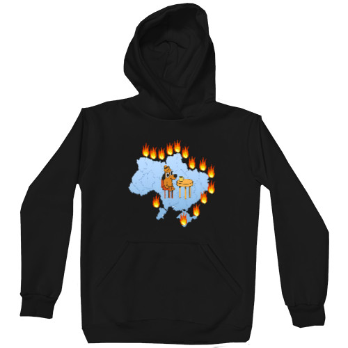 Unisex Hoodie - Україна у вогні - Mfest