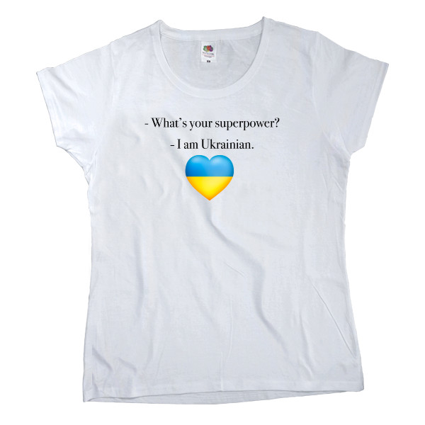 Women's T-shirt Fruit of the loom - I am Ukrainian - Mfest