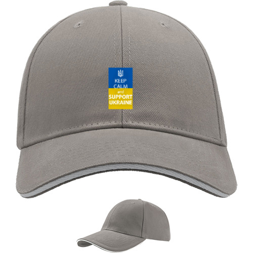 Sandwich Baseball Cap - Keep calm and support Ukraine - Mfest